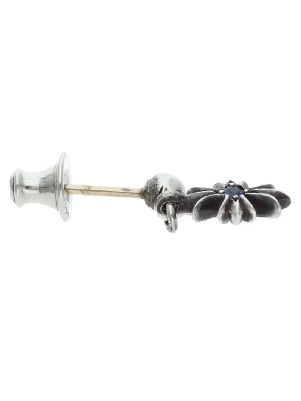 Chrome Hearts Tny CH Pls 1 Sap Tiny Ech Plus Drop Silver Earrings